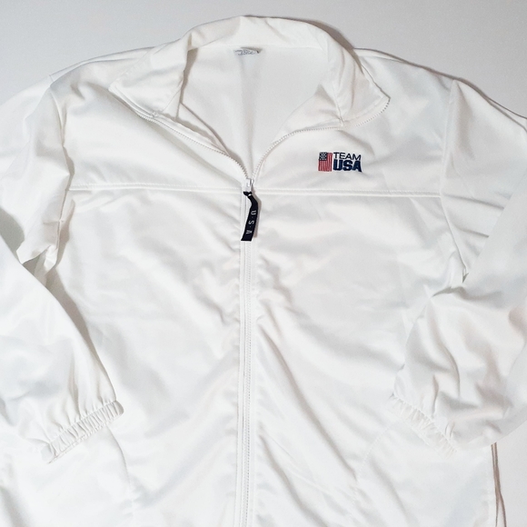 Vintage Men's Team USA Olympic White Full-zip Jacket - Picture 1 of 16